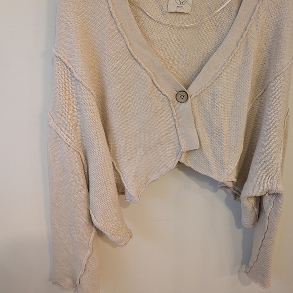 Free People We the Free Tera Card Lightweight Oversized Cardigan Large Shell - Picture 3 of 8